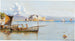 Fishermen in the Gulf of Naples, Vesuvius in the background - Giuseppe Carelli — artwork view