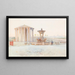 van Giuseppe Carosi | Schilderij Vue sur le Foro Boario avec le temple d'Hercule Victor et la fontaine du Triton — ingelijst kunstwerk aan de muur