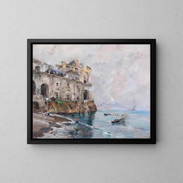 Palais Donn'Anna in Napels - Giuseppe Casciaro — ingelijst kunstwerk aan de muur