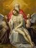 De Christus gestorven ondersteund door God de Vader en twee engelen - Giuseppe Cesari — weergave van het kunstwerk