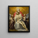 De Christus gestorven ondersteund door God de Vader en twee engelen - Giuseppe Cesari — ingelijst kunstwerk aan de muur