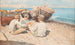 Boys fishing on the Naples beach - Giuseppe Giardiello — artwork view