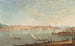 Uitzicht op de Bosporus met Istanbul en de Galatatoren op de achtergrond - Giuseppe Maria Terreni — weergave van het kunstwerk