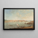 Uitzicht op de Bosporus met Istanbul en de Galatatoren op de achtergrond - Giuseppe Maria Terreni — ingelijst kunstwerk aan de muur