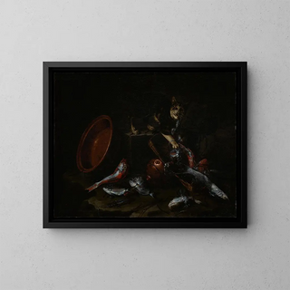 Giuseppe Recco - A Cat Stealing Fish.webp