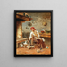 Huisdieren voeden - Giuseppe Zannoni — ingelijst kunstwerk aan de muur