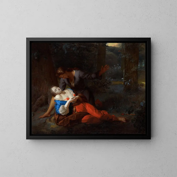 Céphale en Procris - Godfried Schalcken — ingelijst kunstwerk aan de muur