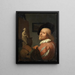 Portret van een kunstenaar in zijn atelier - Godfried Schalcken — ingelijst kunstwerk aan de muur