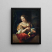 Jonge vrouw met citroen - Godfried Schalcken — ingelijst kunstwerk aan de muur
