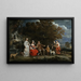Family Grouping in a Landscape, Southern Netherlands - Gonzales Coques — framed artwork on a wall