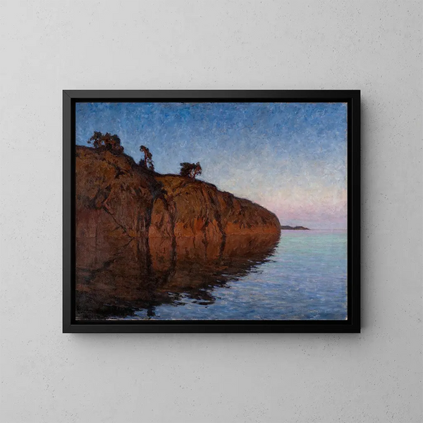 Bij zonsondergang - Gottfrid Kallstenius — ingelijst kunstwerk aan de muur