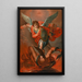 Archangel Michael slaying the dragon - Gottfried Bernhard Götz — framed artwork on a wall