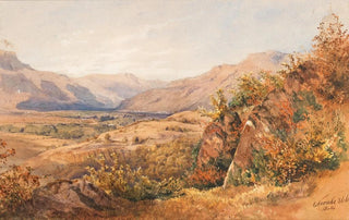 Gottfried Seelos - A blooming landscape presumably in the Adige valley Etschtal near Bolzano.webp