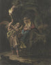 La fuite en Égypte avec un ange comme porteur de flambeau - Gottlieb Welt — artwork view