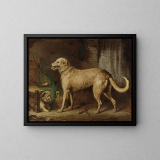 De jachthond - Gourlay Steell — ingelijst kunstwerk aan de muur