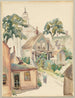 Provincetown schilderij met zijn ochtendmist - Grace V. Kelly — weergave van het kunstwerk