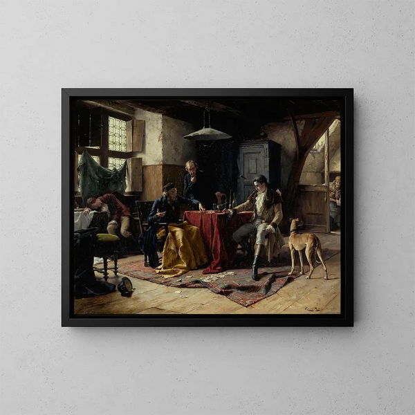 Een slachtoffer - Gérard Portielje — ingelijst kunstwerk aan de muur