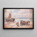 Vissers op het strand - Gregor von Bochmann — ingelijst kunstwerk aan de muur