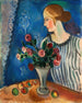 Woman and Still Life - Gösta Sandels — artwork view