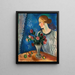 Woman and Still Life - Gösta Sandels — framed artwork on a wall