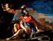 Mars met Cupido - Guercino — weergave van het kunstwerk