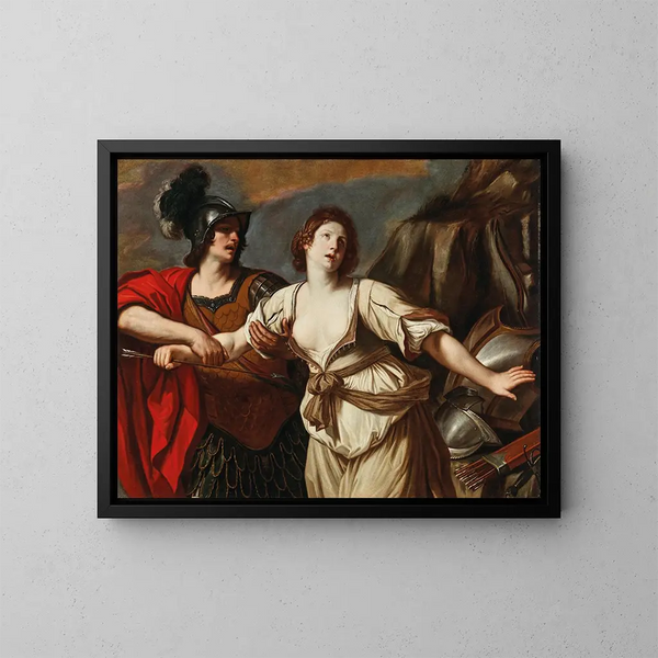 Rinaldo en Armida - Guercino — ingelijst kunstwerk aan de muur