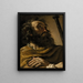 Sint-Alexis in een bruin sjaal die een stok vasthoudt - Guercino — ingelijst kunstwerk aan de muur