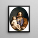 van Sint-Jozef met het Kind Jezus - Guercino — ingelijst kunstwerk aan de muur
