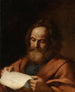 Sint Lucas - Guercino — weergave van het kunstwerk