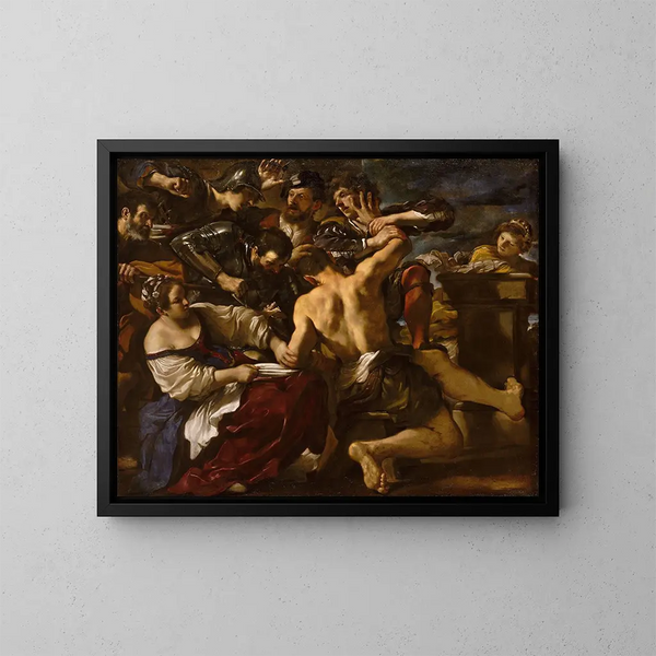 Samson gevangen door de Filistijnen - Guercino — ingelijst kunstwerk aan de muur