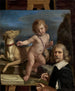 Zelfportret voor een Amor Fedele-schilderij - Guercino — weergave van het kunstwerk