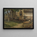 Pig Reproduction in a Farmyard - Guillaume Anne van der Brugghen — framed artwork on a wall