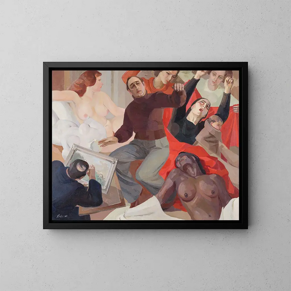 Zelfportret - Guillermo Laborde — ingelijst kunstwerk aan de muur
