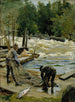Vangst van zalm - Gunnar Berndtson — weergave van het kunstwerk