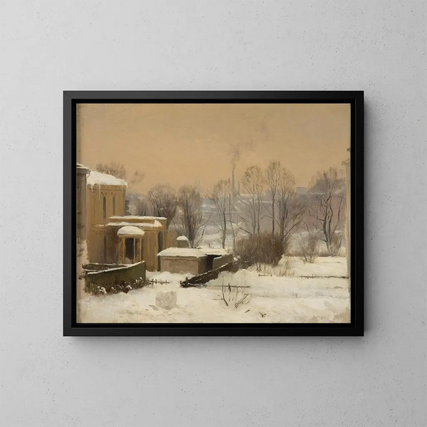 Studie van de stedelijke sneeuw - Gustaf Rydberg — ingelijst kunstwerk aan de muur