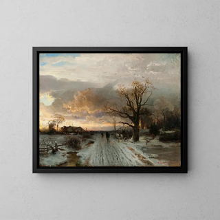 Winterlandschap - Gustaf Rydberg — ingelijst kunstwerk aan de muur