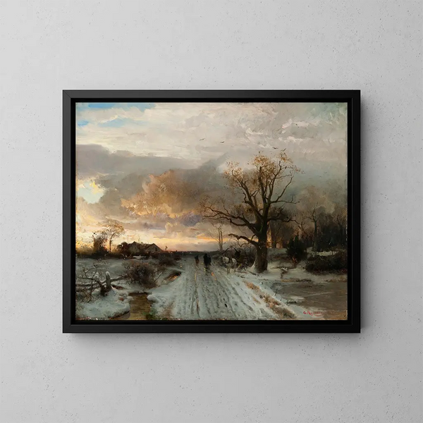 Winterlandschap - Gustaf Rydberg — ingelijst kunstwerk aan de muur