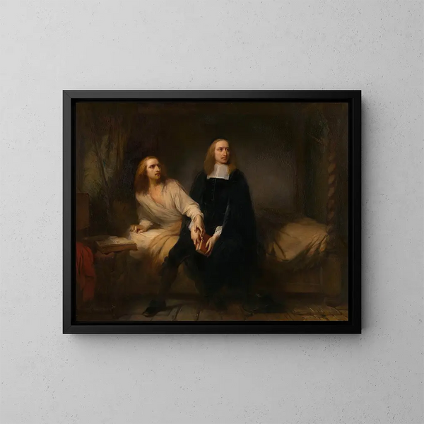 De Witt-broers in gevangenschap - Gustaf Wappers — ingelijst kunstwerk aan de muur