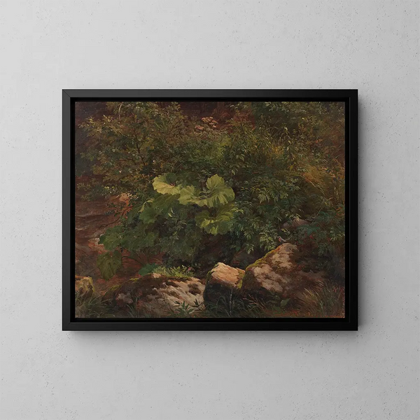 Studie van planten - Gustav Friedrich Papperitz — ingelijst kunstwerk aan de muur
