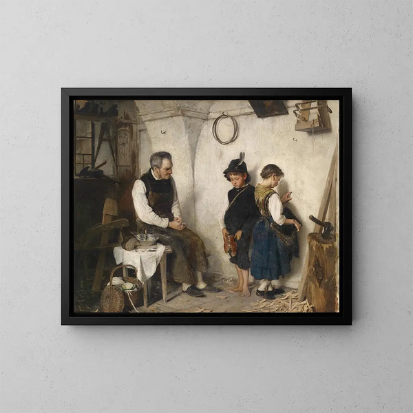 Het gebroken potje - Gustav Igler — ingelijst kunstwerk aan de muur
