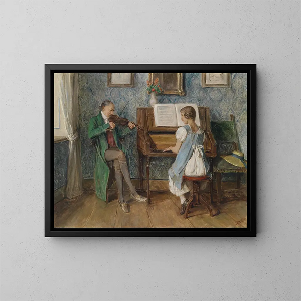 Muziek van de salon - Gustav Igler — ingelijst kunstwerk aan de muur