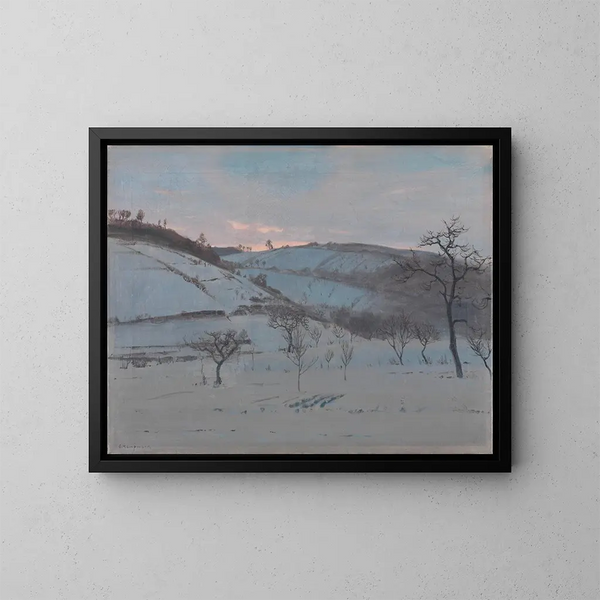 van Winterochtend in Grötzingen - Gustav Kampmann — ingelijst kunstwerk aan de muur