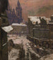 Een uitzicht op de oude stadplein - Gustav Macoun — weergave van het kunstwerk