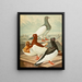 Danois Pie Painting - Gustav Prütz — framed artwork on a wall