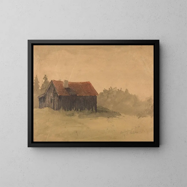 De Maridalen - Gustav Wentzel — ingelijst kunstwerk aan de muur