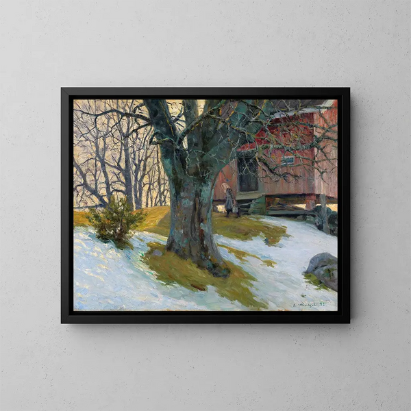 In april - Gustav Wentzel — ingelijst kunstwerk aan de muur