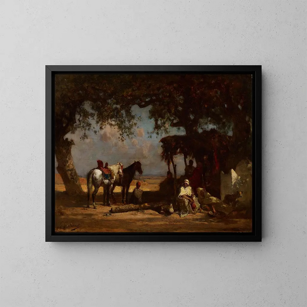 Een Arabisch kampement - Gustave-Achille Guillaumet — ingelijst kunstwerk aan de muur