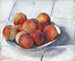 L'Assiette de pêches - Gustave Caillebotte — weergave van het kunstwerk