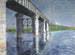 La Seine en de spoorbrug in Argenteuil - Gustave Caillebotte — weergave van het kunstwerk