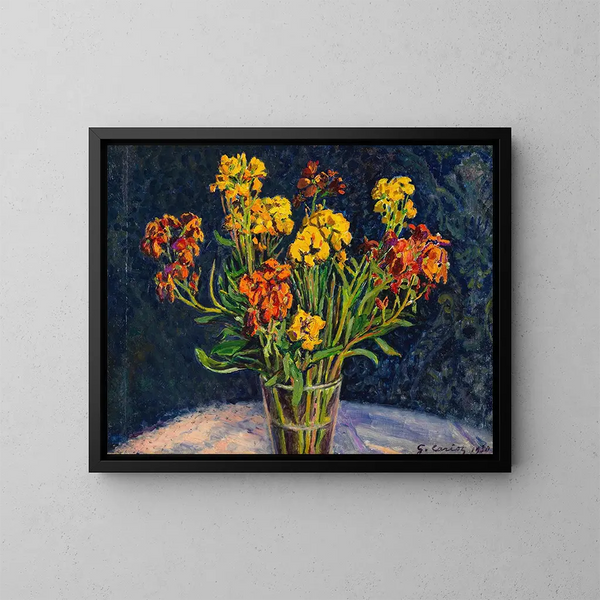 Boeket van goudsbloemen - Gustave Cariot — ingelijst kunstwerk aan de muur